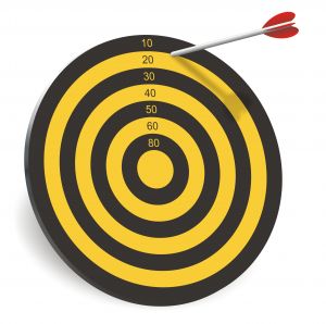 Medical Device Product Target with arrow in outer ring