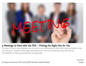 5 Meetings to Have with the FDA — Picking the Right One for You