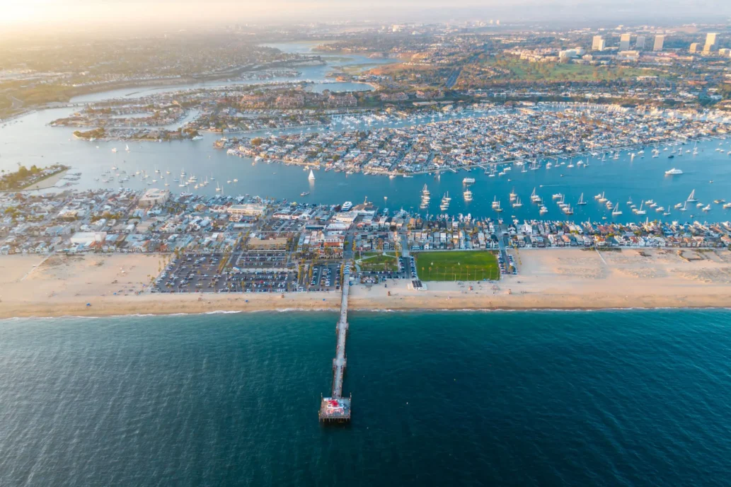 Panorama shot of Newport Beach