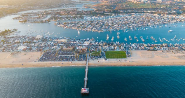 Panorama shot of Newport Beach