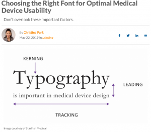 Choosing the Right Font for Optimal Medical Device Usability