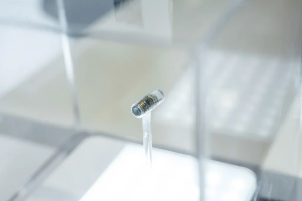 StarFish Medical ingestible capsule device on display at The MedTech Conference 2025 in San Diego, highlighting innovative medical device design.