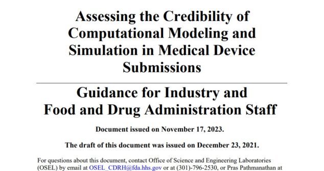 CM&S Medical Device Submissions FDA Guidance