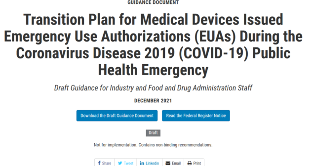 EUA Medical Devices Transition