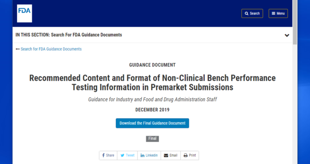 Non-Clinical Bench Performance Testing Information