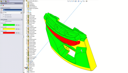 CAD rendering of an LVAD controller housing showing internal component layout and structural design details.