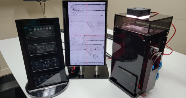 Customized Microscope Microfluidics Application