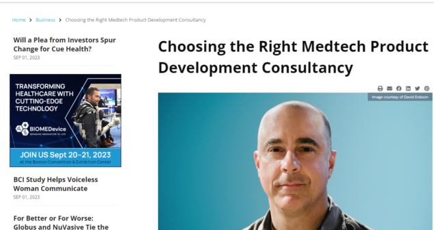 Product Development Consultancy Medtech