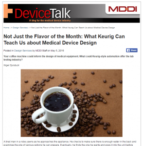 MD+DI Keurig Medical Design