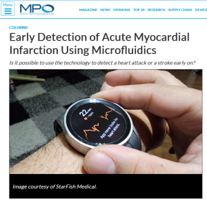 MPO article on the use of microfluidics for early myocardial infarction detection.