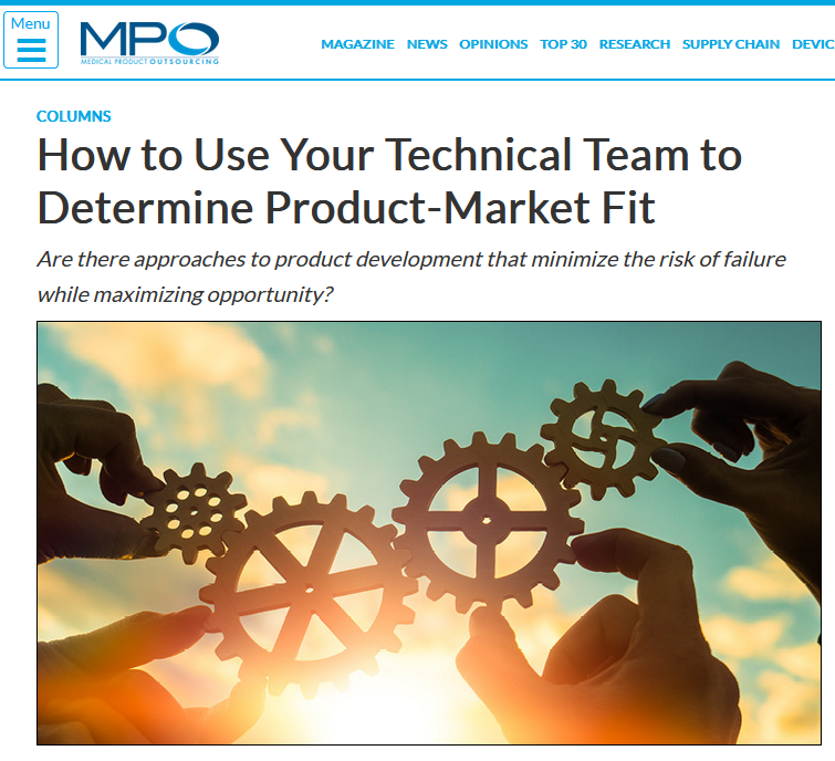 Screenshot of Scott Phillips' MPO column: How to Use Your Technical Team to Determine Product-Market Fit