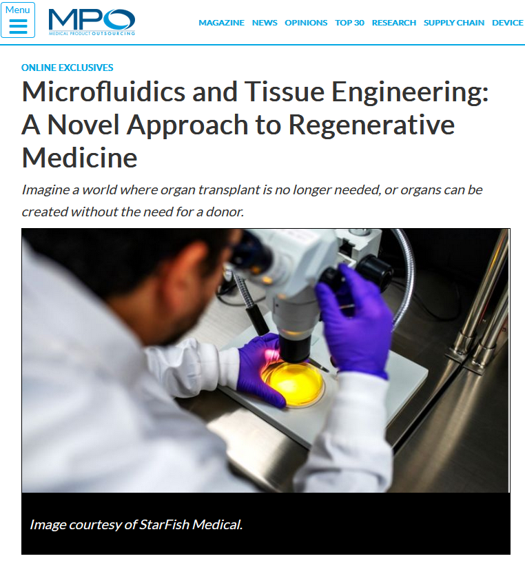 Microfluidics Tissue Engineering Regenerative Medicine