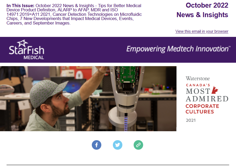 StarFish Medical October 2022 News & Insights