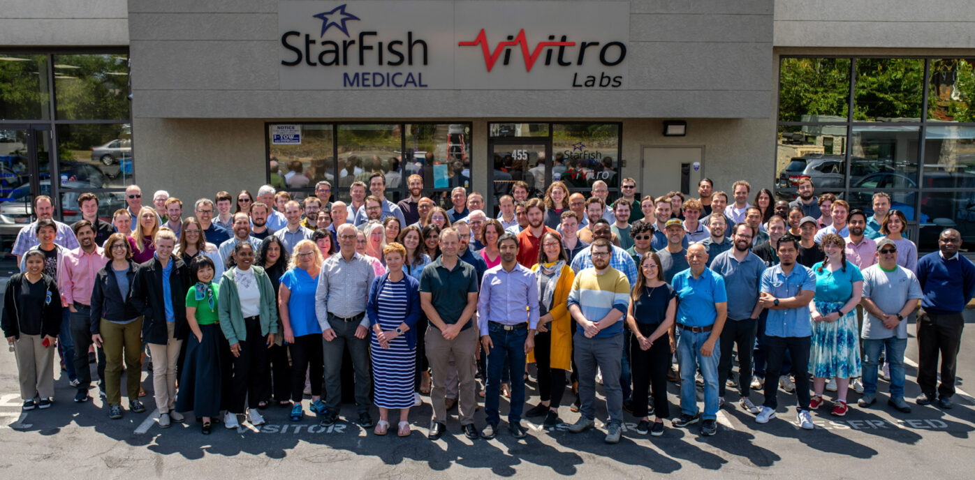 Group Employee photo taken outside StarFish Victoria office.