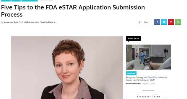 FDA eSTAR Submission Tips