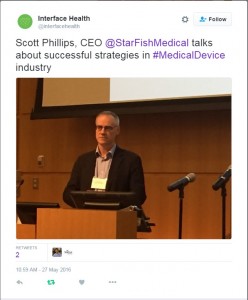 Scott keynotes at Innovation in Health Research and Technologies Strategies for Successful Partnerships