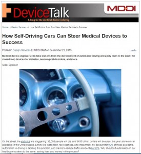 Self-Driving Cars Can Steer Medical Devices