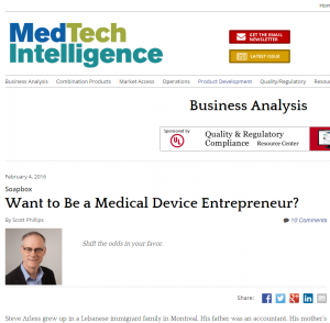 Want to Be a Medical Device Entrepreneur - MDDI