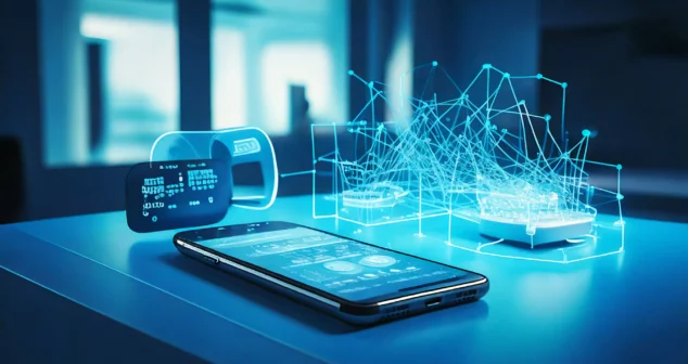 Connected medical device ecosystem with wearable monitor transmitting data via Bluetooth to smartphone and cloud network