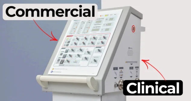 Visual comparison supporting clinical ventilator development and commercial device design.