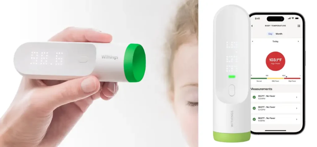 Withings Thermo thermometer and phone app.