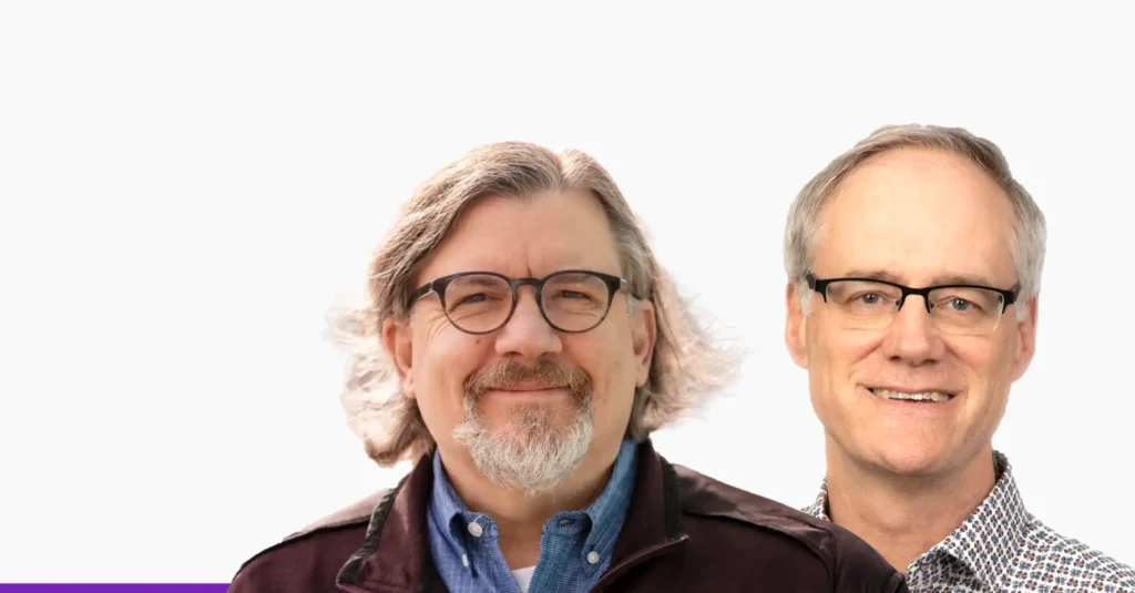Mickey Urdea and Scott Phillips headshots for MedTech Unscripted exit strategy webinar