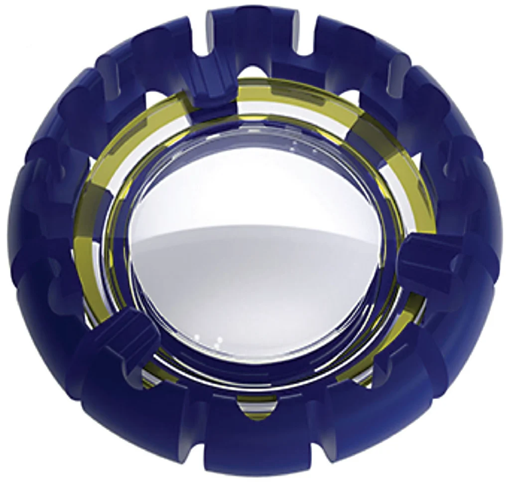 LensGen fluid-optic accommodating intraocular lens shown in protective housing