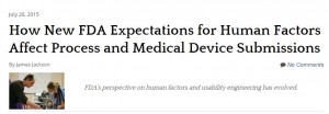 FDA Expectations for Human Factors 