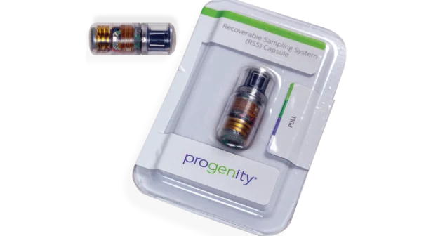 Progenity ingestible diagnostic capsule with packaging and delivery components