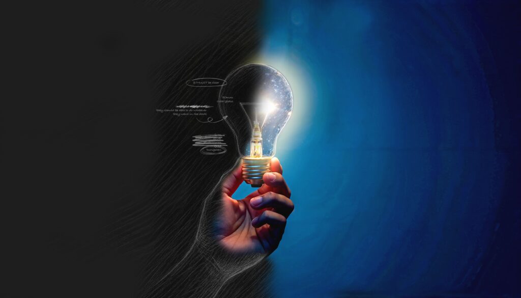 Visual metaphor for transforming ideas into tangible prototypes through rapid innovation in medical device development